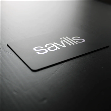 Danh thiếp kỹ thuật số bằng PVC đen mờ | In Bạc