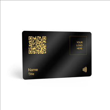 Danh thiếp kỹ thuật số bằng PVC đen | In Vàng